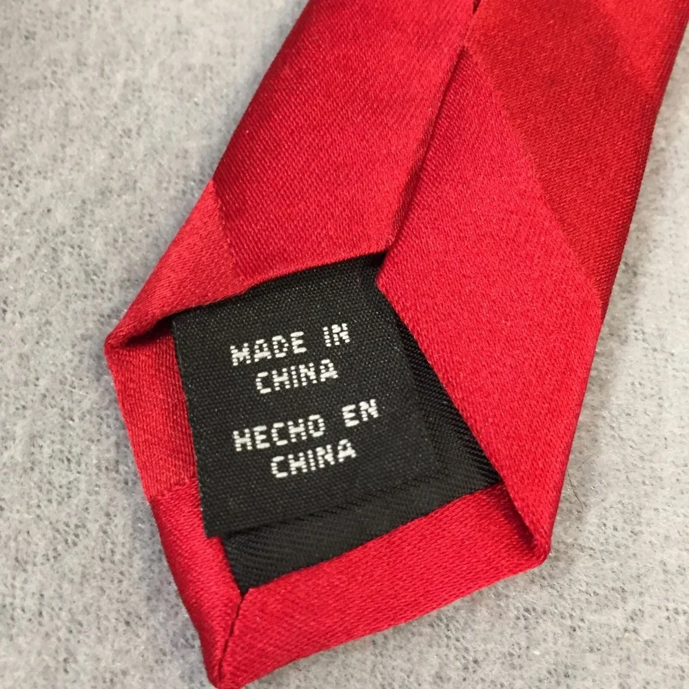 Stafford‎ Essentials Mens Red Tonal Diagonal Striped Silk Blend Necktie Tie